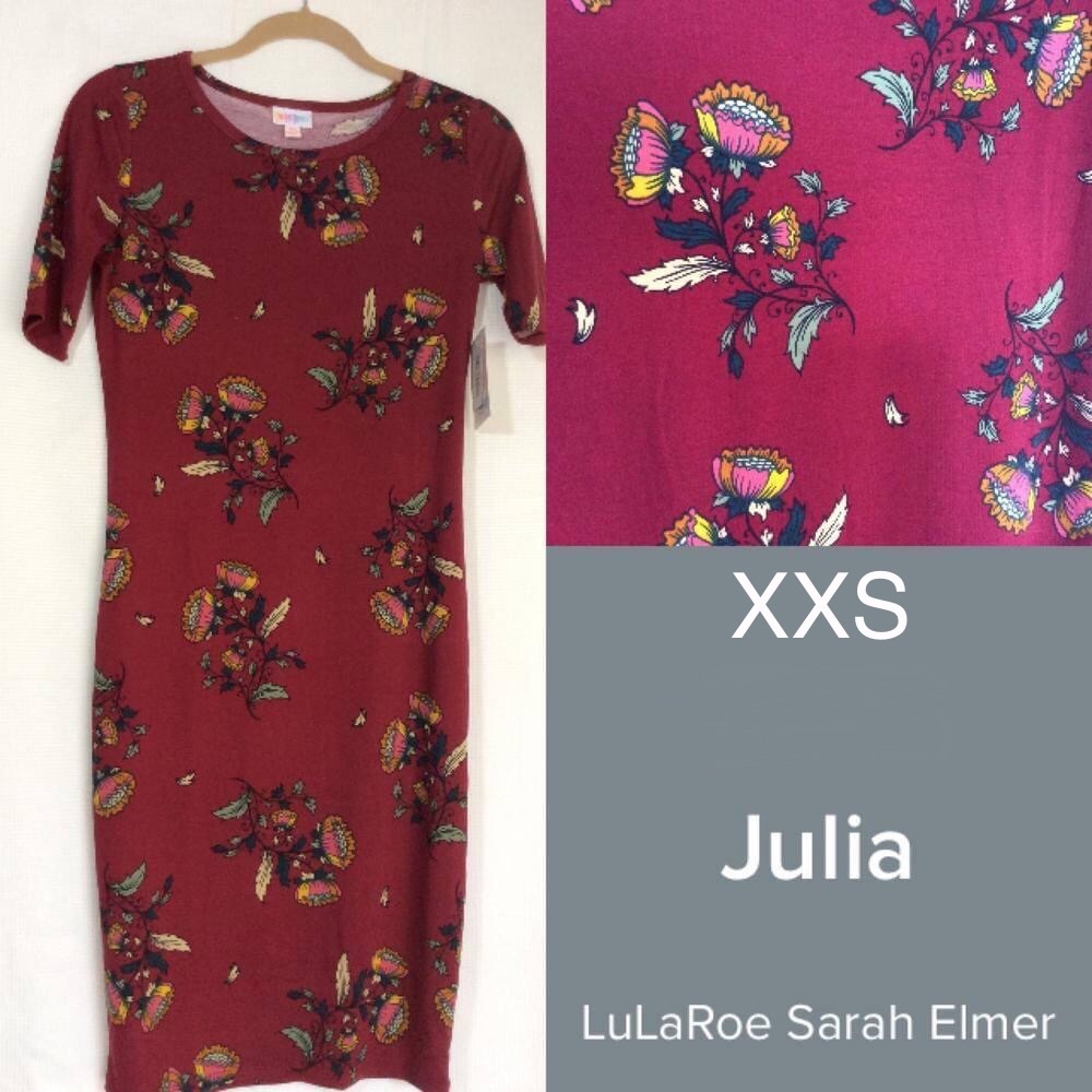 2/$20 LuLaRoe XXS Julia dress NWT